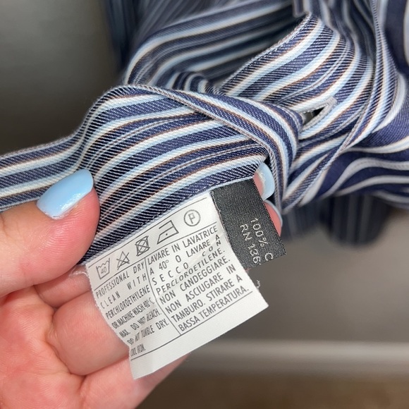 Salvatore Ferragamo Long Sleeve Striped Polo Shirt - Picture 5 of 11